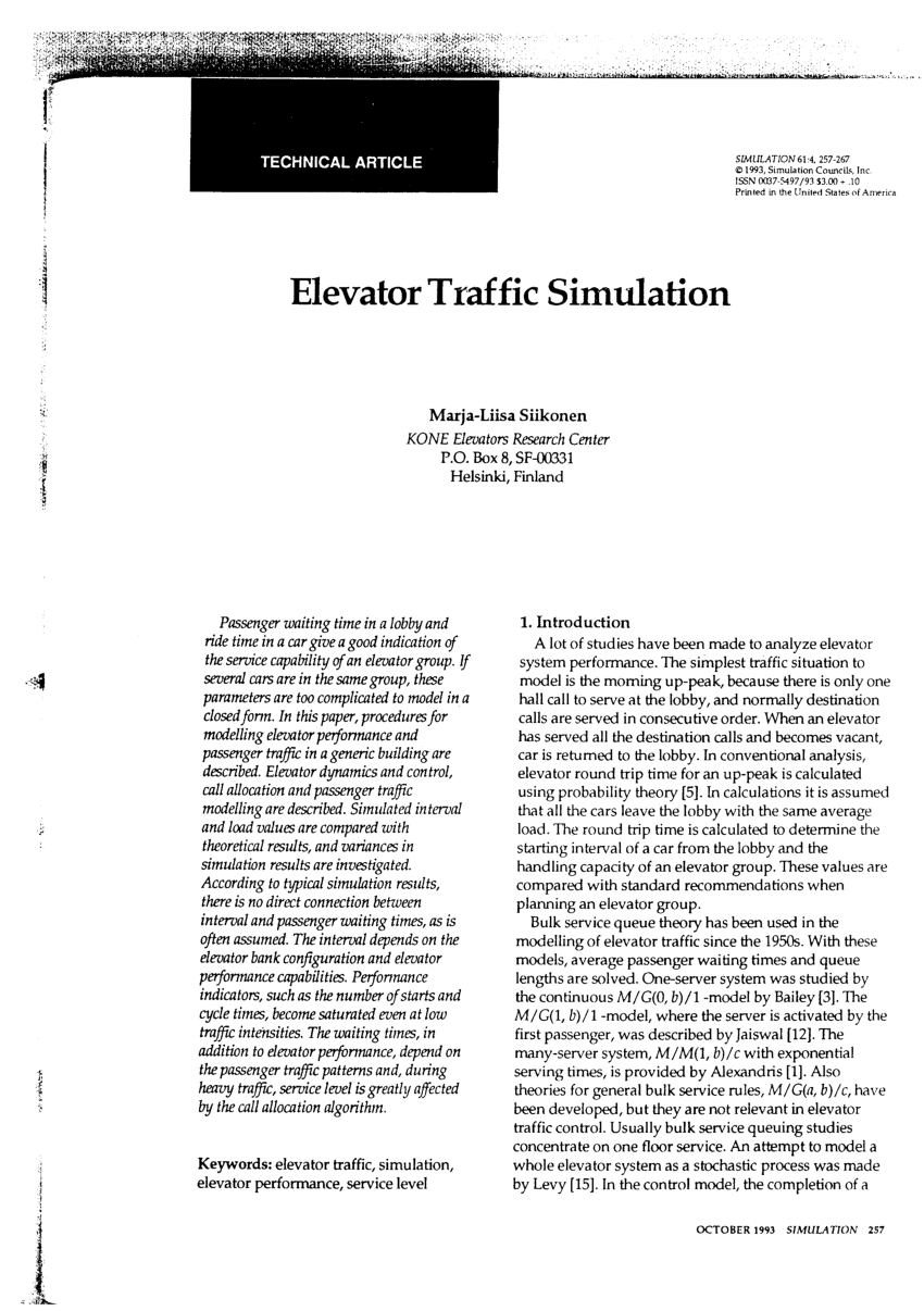 elevate elevator traffic analysis and simulation software